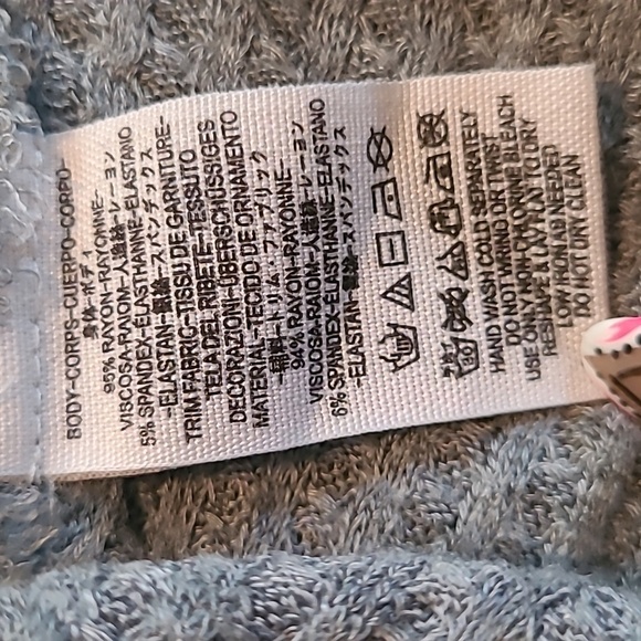 We The Free People Laguna Gray Distressed Slouchy Long Sleeve Thermal Top Wmn L - Picture 9 of 12